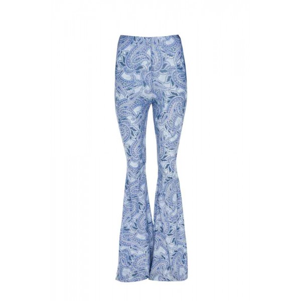 AZUL BLUE PAISLEY FLARED PANTS